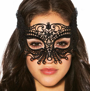 Black Color Lace Cut Lace Embroidered Prom Party Mask 4 No