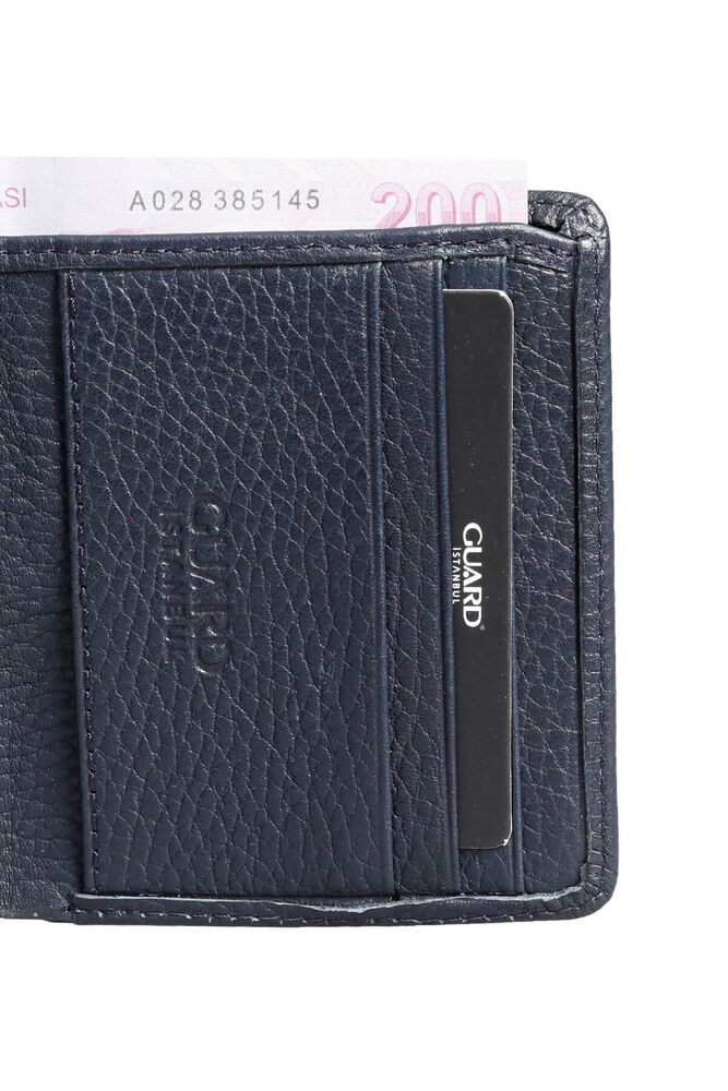 Navy Blue Minimal Sports Leather Men's Wallet