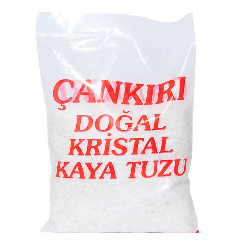 Edible Natural Crystal Rock Salt Granular Pebble Cankırı White 1000 Gr