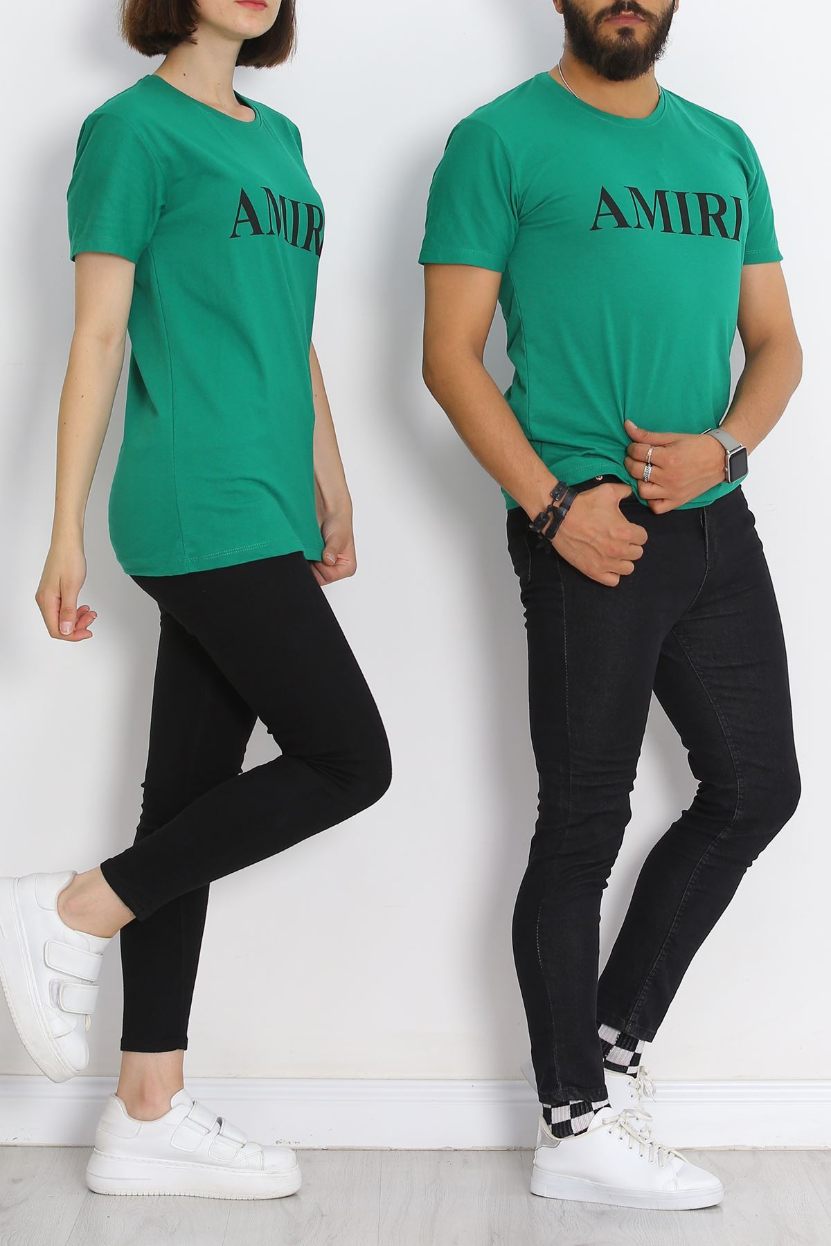 Printed Oversized T-Shirt Dark Green