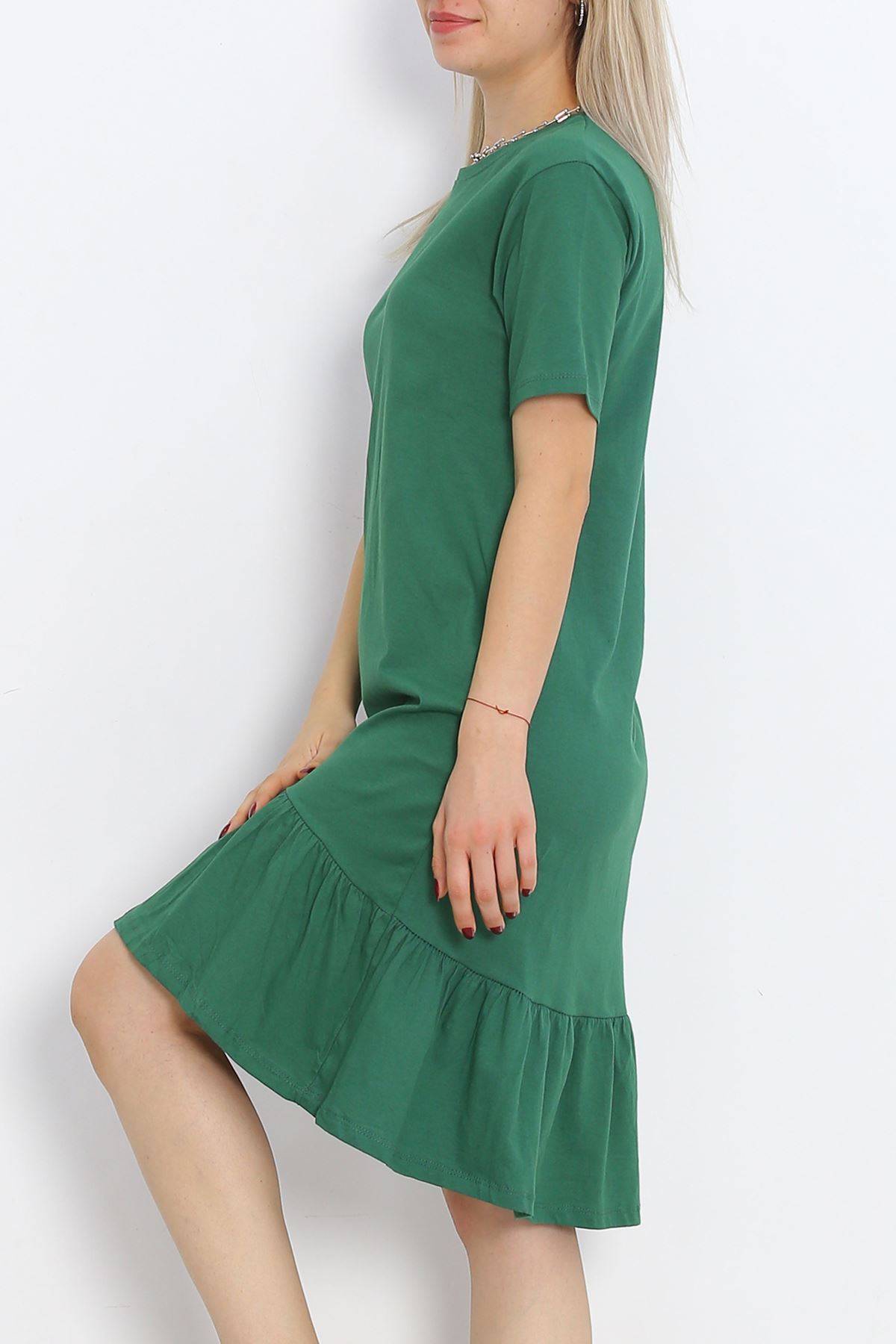 Ruffled Dress Emerald