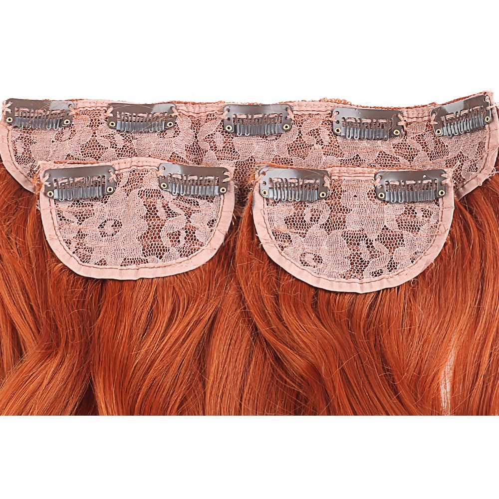 Kanekalon Fiber Synthetic Flat Half Moon + 2 Side Hair Snaps / Copper