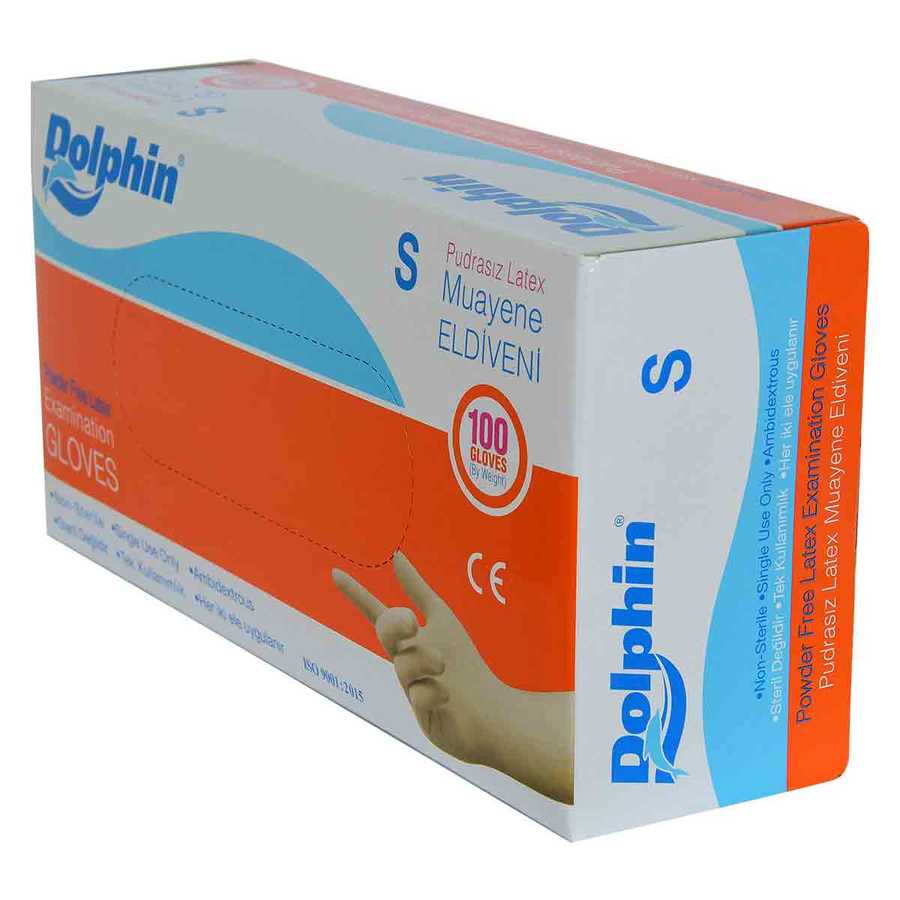 Powder Free White Latex Examination Gloves Small Size (S) 100 Pack