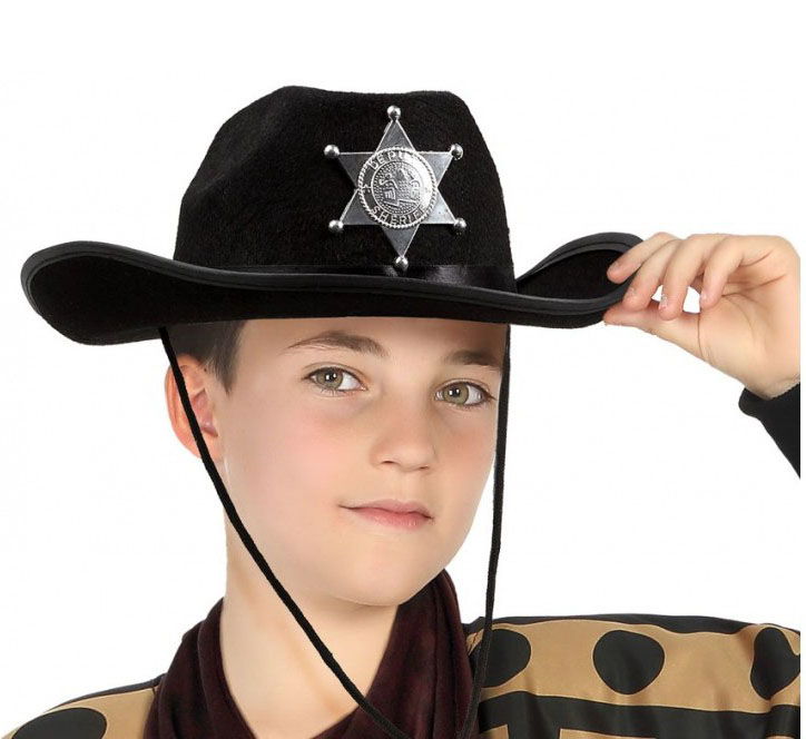 Kids Cowboy Hat Sheriff Hat Black Color