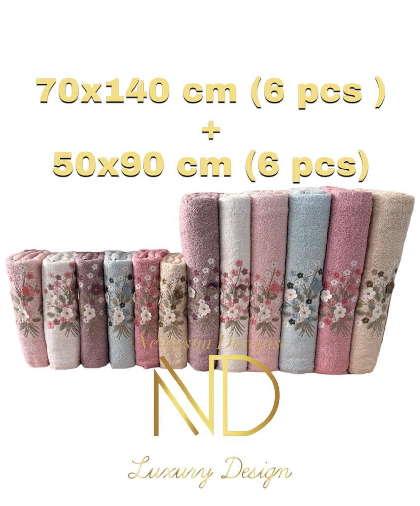 NH Mimosa 6-piece towel 50x90cm + 70X140 cm 6 Pieces