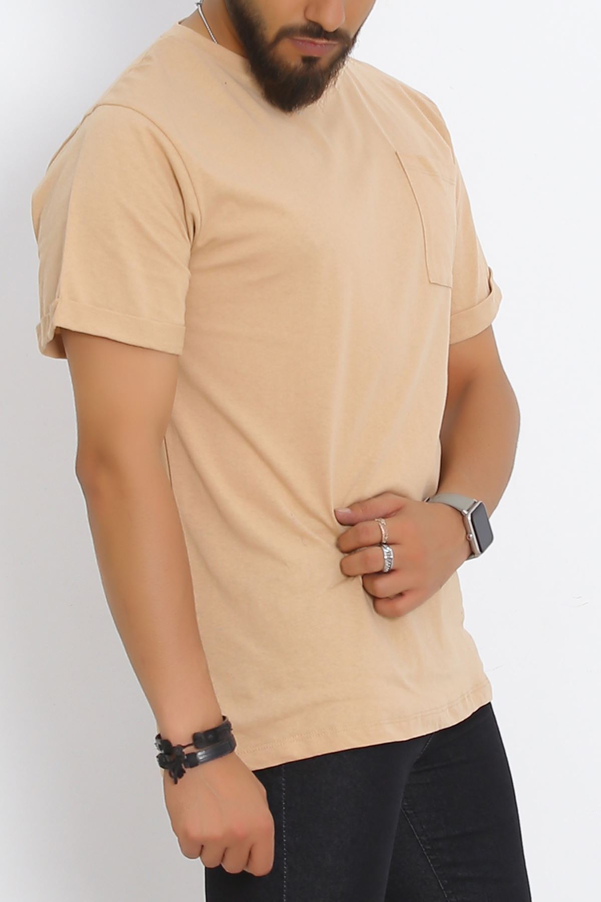 Men's T-shirt with Pockets Mink