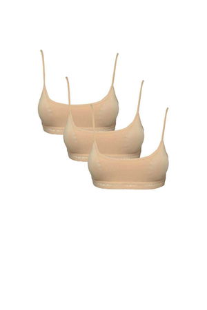 Skin Color Bustier with Padded Straps 3pcs