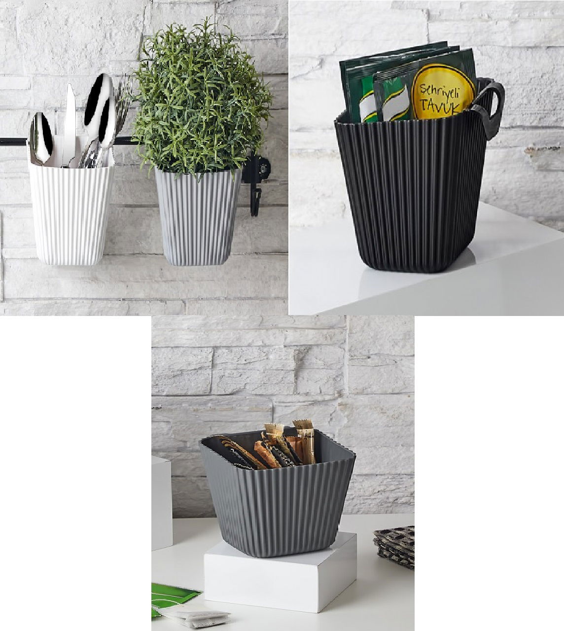 Wall Hanging Multipurpose Organizer - Set of 2 Flower Pots