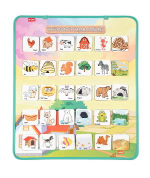 Animals and Their Habitats Felt Velcro Wall Board , Educational Toy