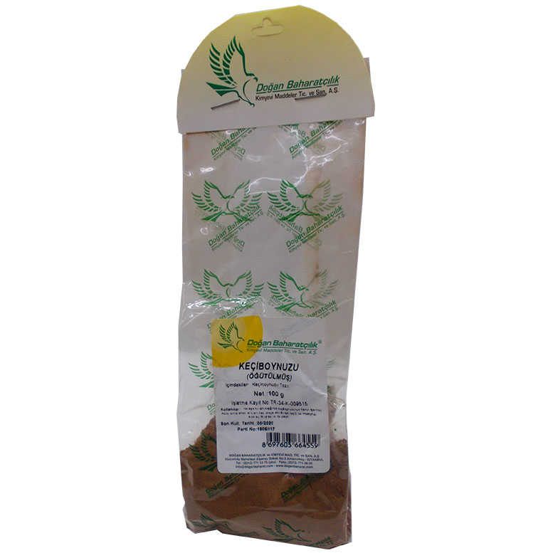 Carob Flour Harnup Flour Ground Natural 100 Gr Package