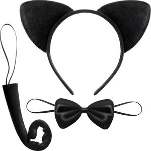 Cat Costume Crown Tail Bow Tie Set 1 Piece