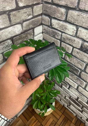 Black Leather Card Holder