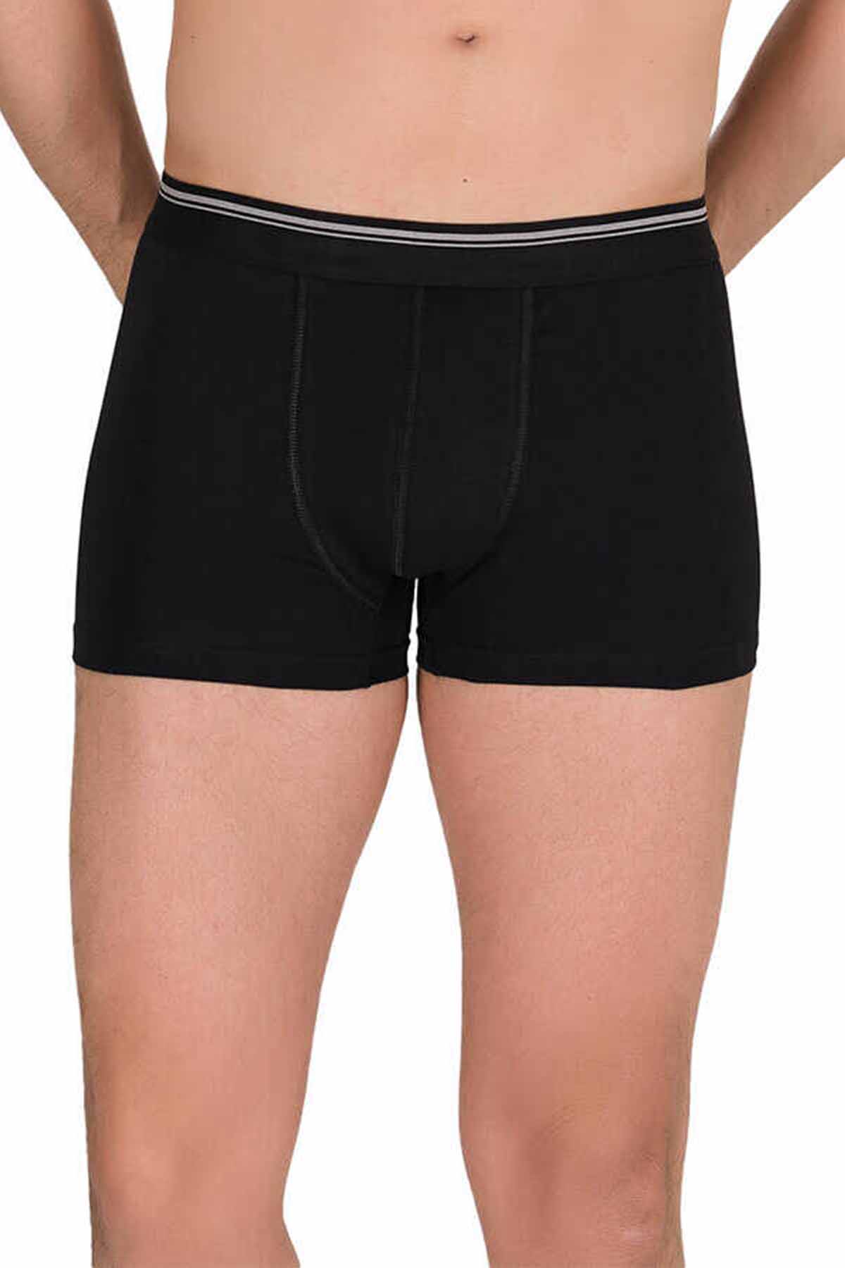 Lycra Men's Plus Size Boxer Shorts Black 1097B