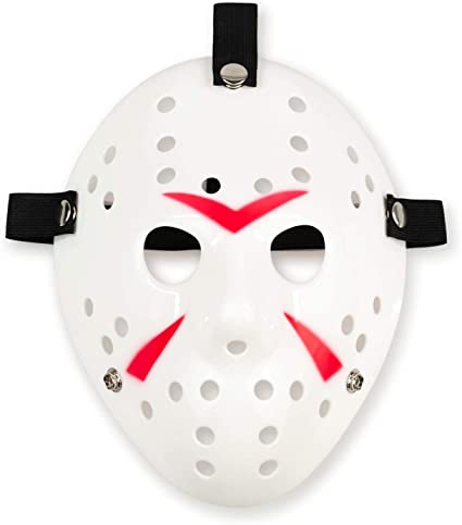 White Color Red Stripes Full Face Hockey Jason Mask Hannibal Mask