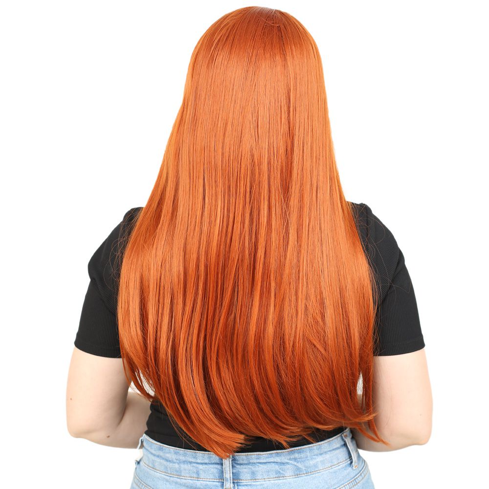 Kanekalon Fiber Synthetic Long Straight Wig / Copper