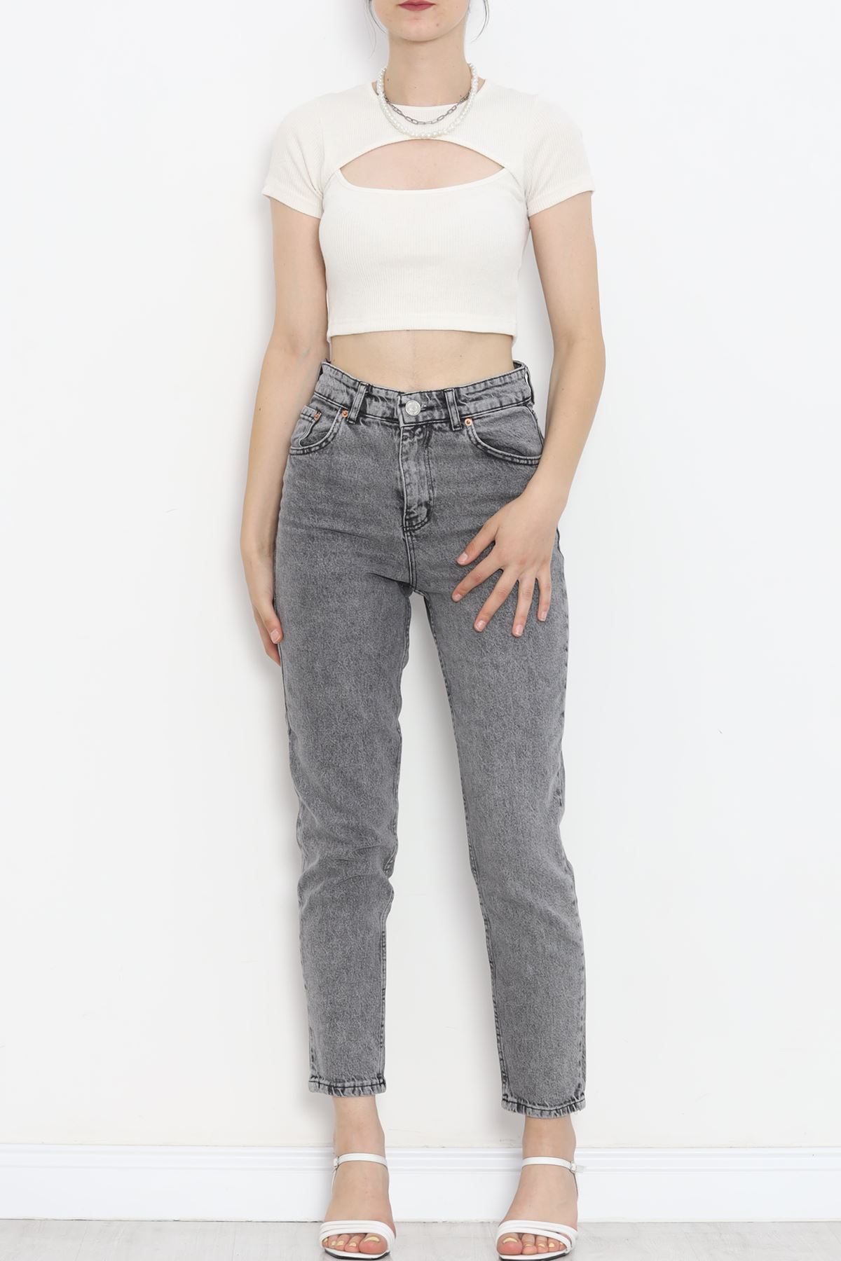 Low-cut Crop Body Ecru