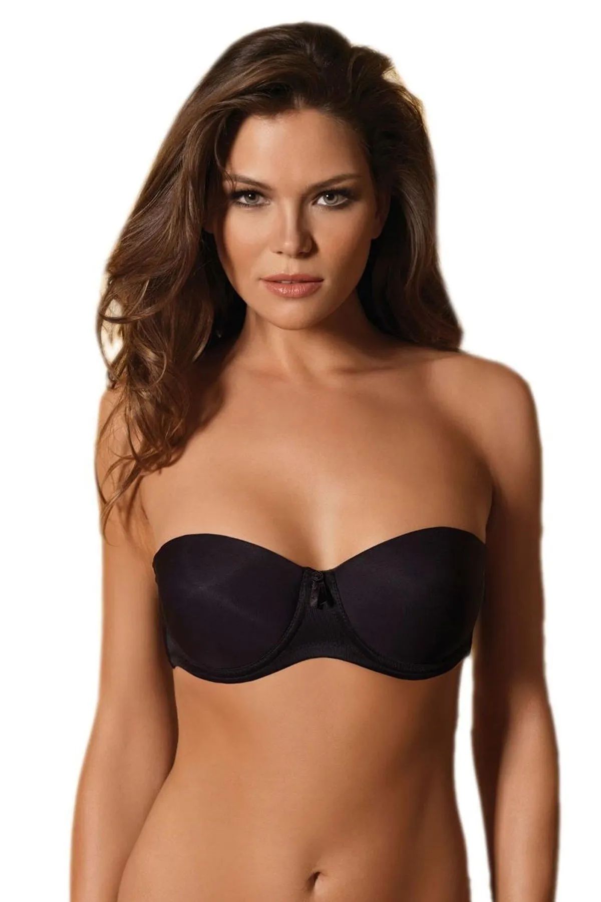 Women's Black Strapless Unpadded 2550