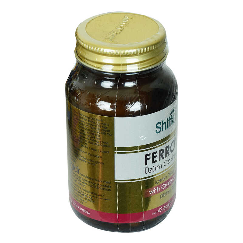 Shiffa Home Ferrovitec Grape Seed Extract Dietary Supplement 710 Mg x 60 Capsules