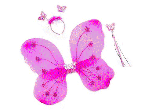 Show Butterfly Wing (3 Piece)-Fuchsia