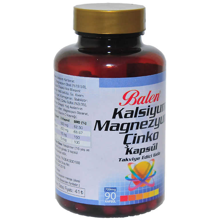 Calcium Magnesium Zinc 90 Capsules