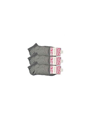 Gray Women's Ankle Socks 3 pairs