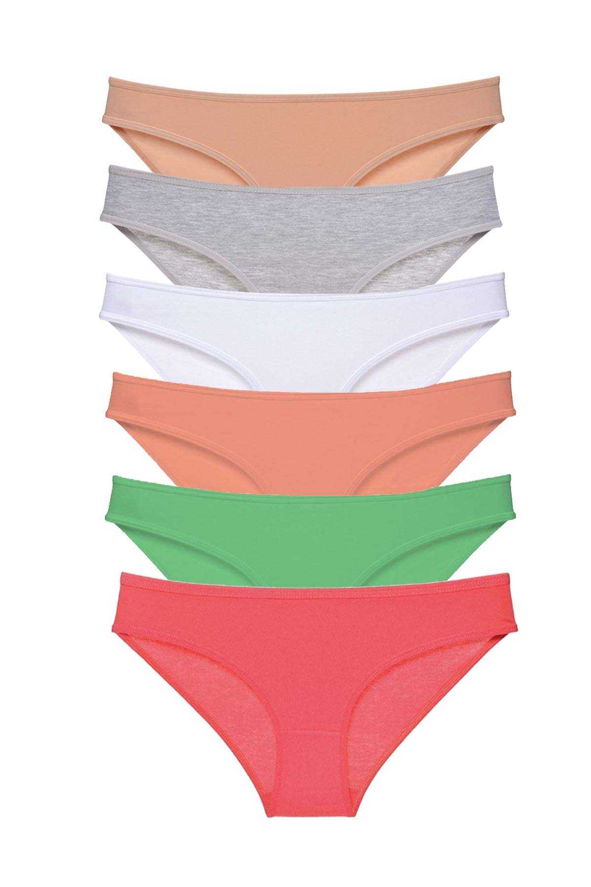 6pcs Super Eco Set Lycra Women Slip Panties Color 6