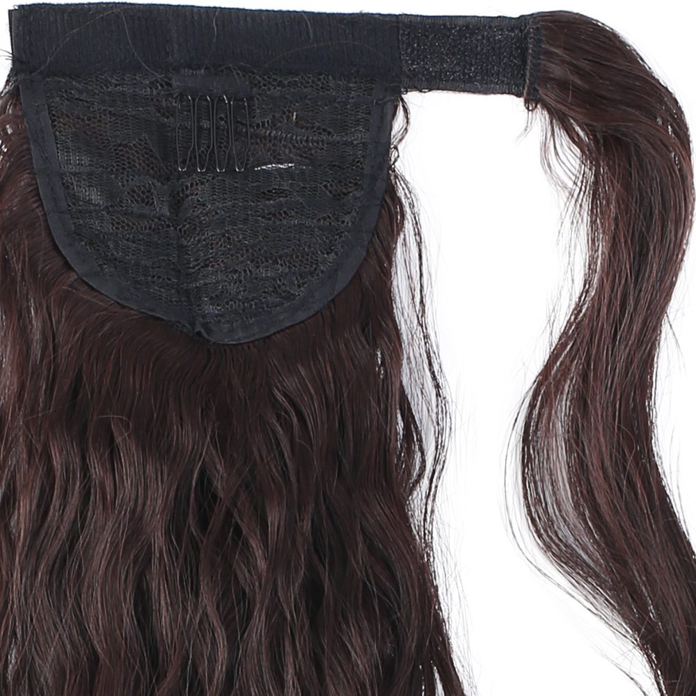 Tie-Up Fluffy Wavy Ponytail / Dark Brown