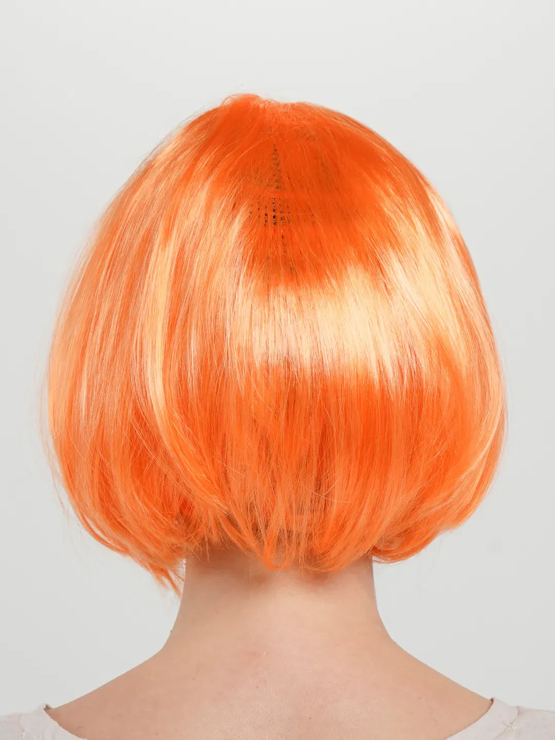 Orange Color Blunt Party Wig Short False Hair