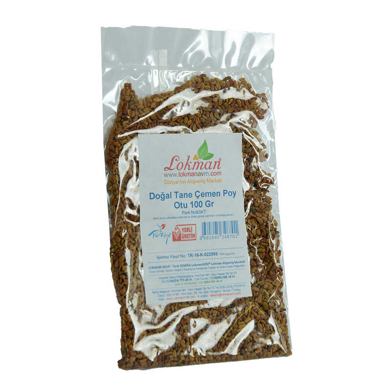 Fenugreek Poy Grass Grain Natural 100 Gr Package