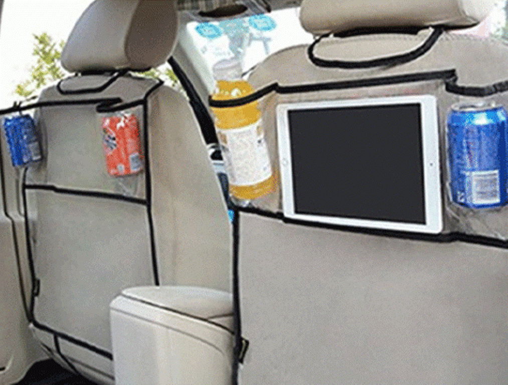 Car Seat Back Transparent Protective Case Tablet Organizer