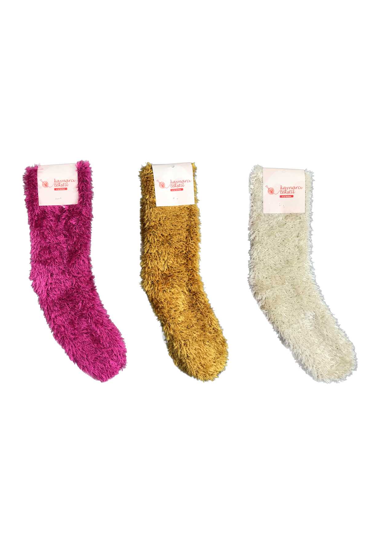 3 Pcs Seamless Fuzzy Warm House Socks