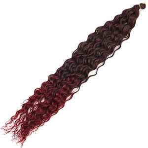 Russian Afro Wavy Hair / Black / Red Ombré