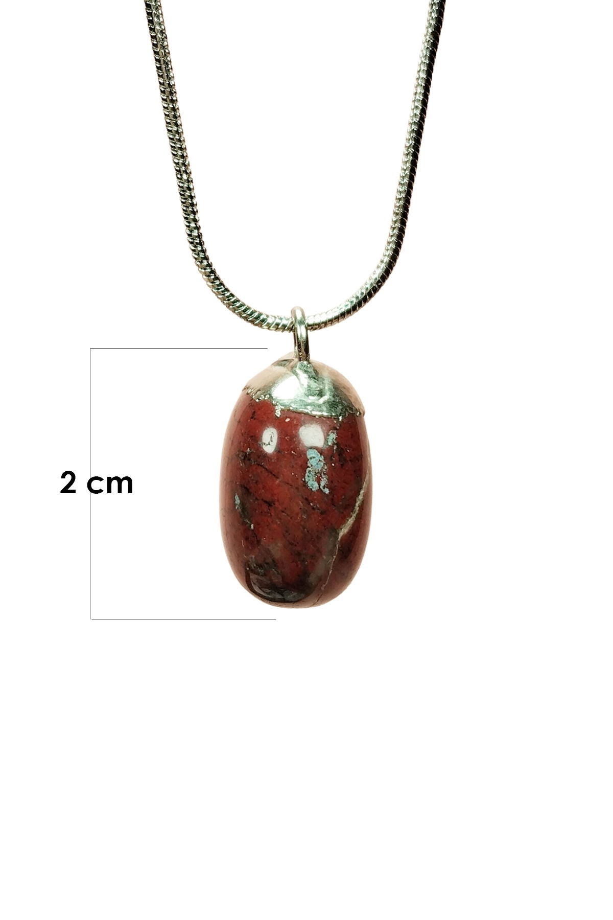 Kantasi Natural Stone Handmade Pendant with Chain: 2 cm Chain: 20 cm Boxed