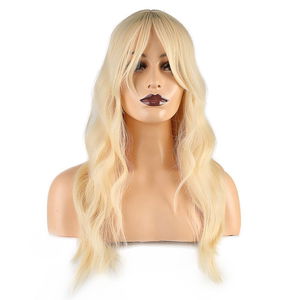 Kanekalon Fiber Synthetic Medium Wig with Wavy Special Bangs / Platinum