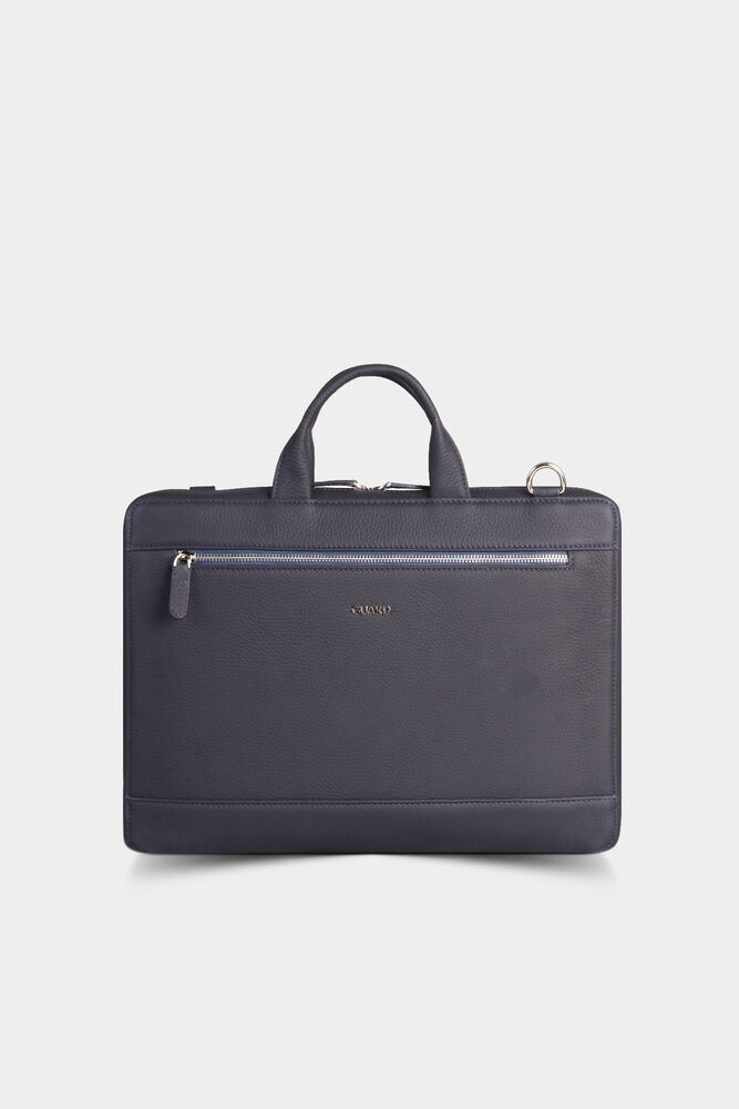 Navy Blue Leather Special Production Laptop and Briefcase