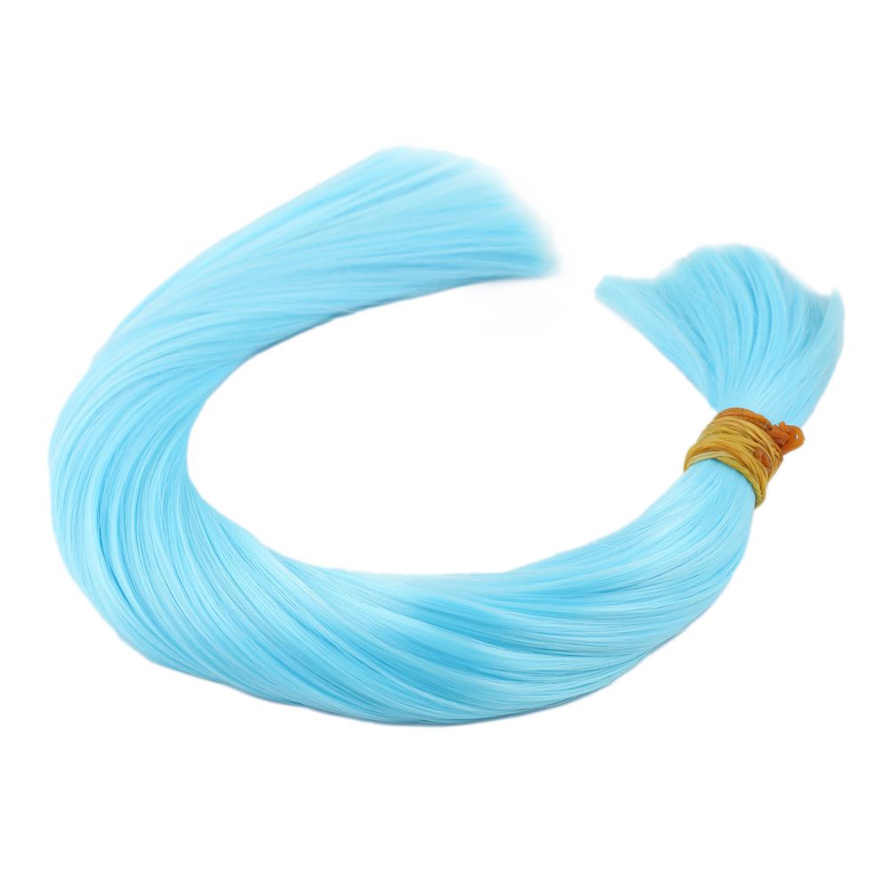 Baby Blue Multicolored Synthetic Gnarled Hair / 1Kg