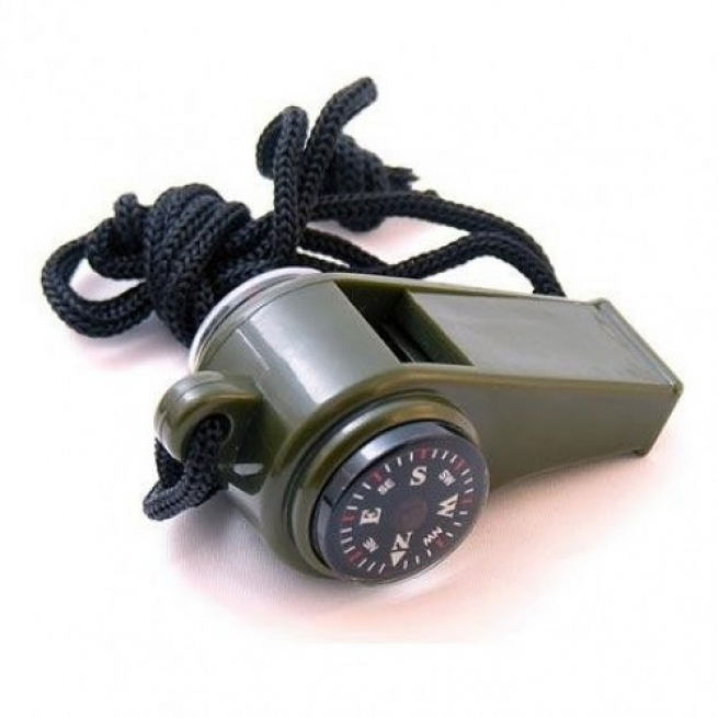 Thermometer Whistle with Compass - Survival Hanging Whistle