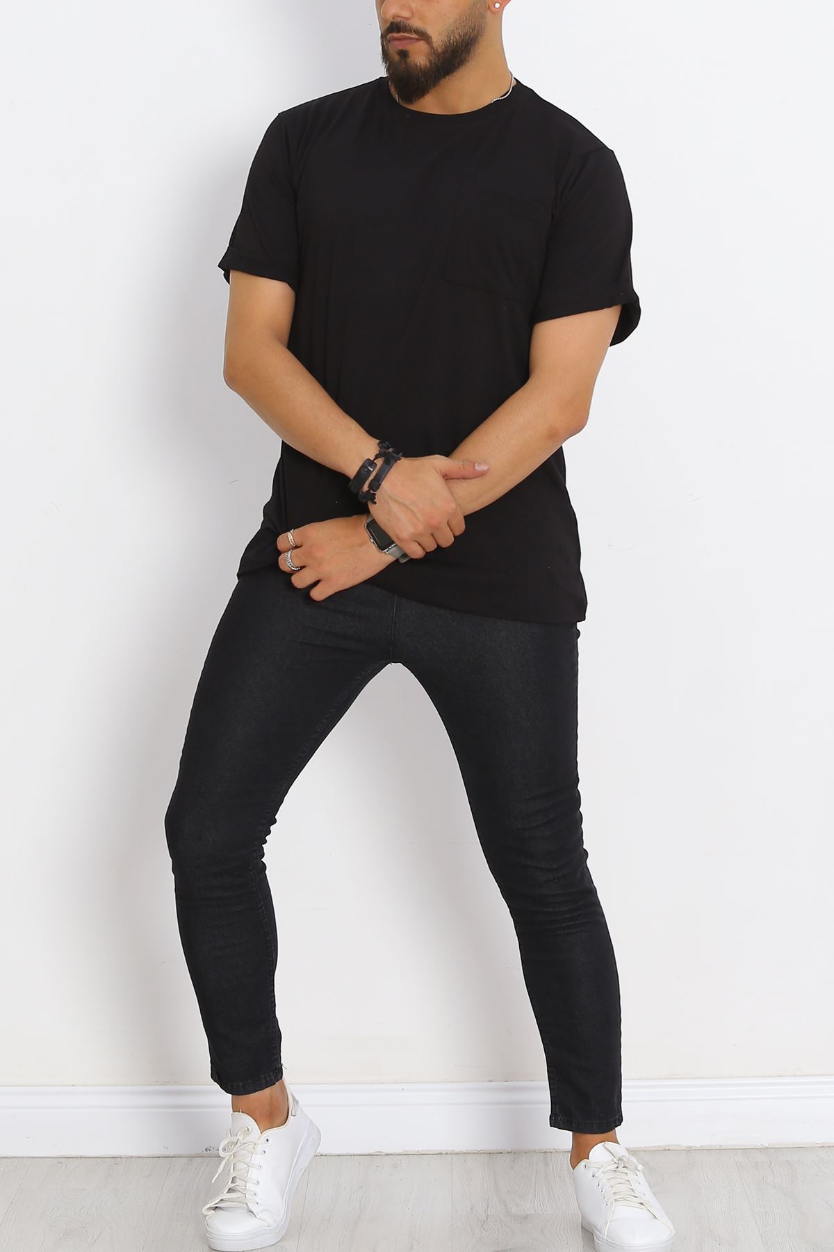 Men's T-shirt with Pockets Black