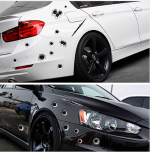 Car Sticker Bullet and Auto Sticker Wound Shaped 3D