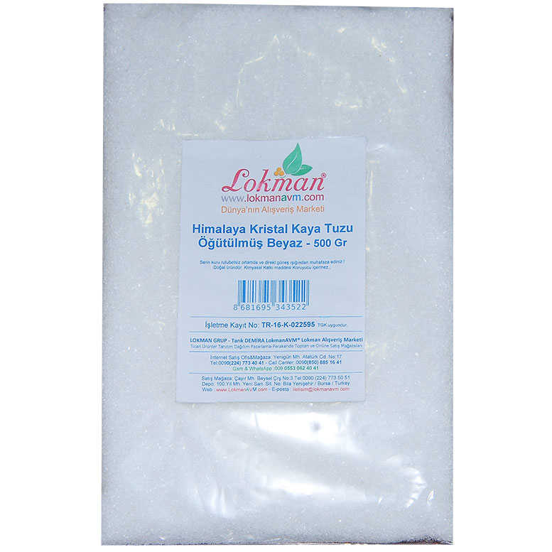 Edible Himalayan Crystal Rock Salt Ground White 500 Gr