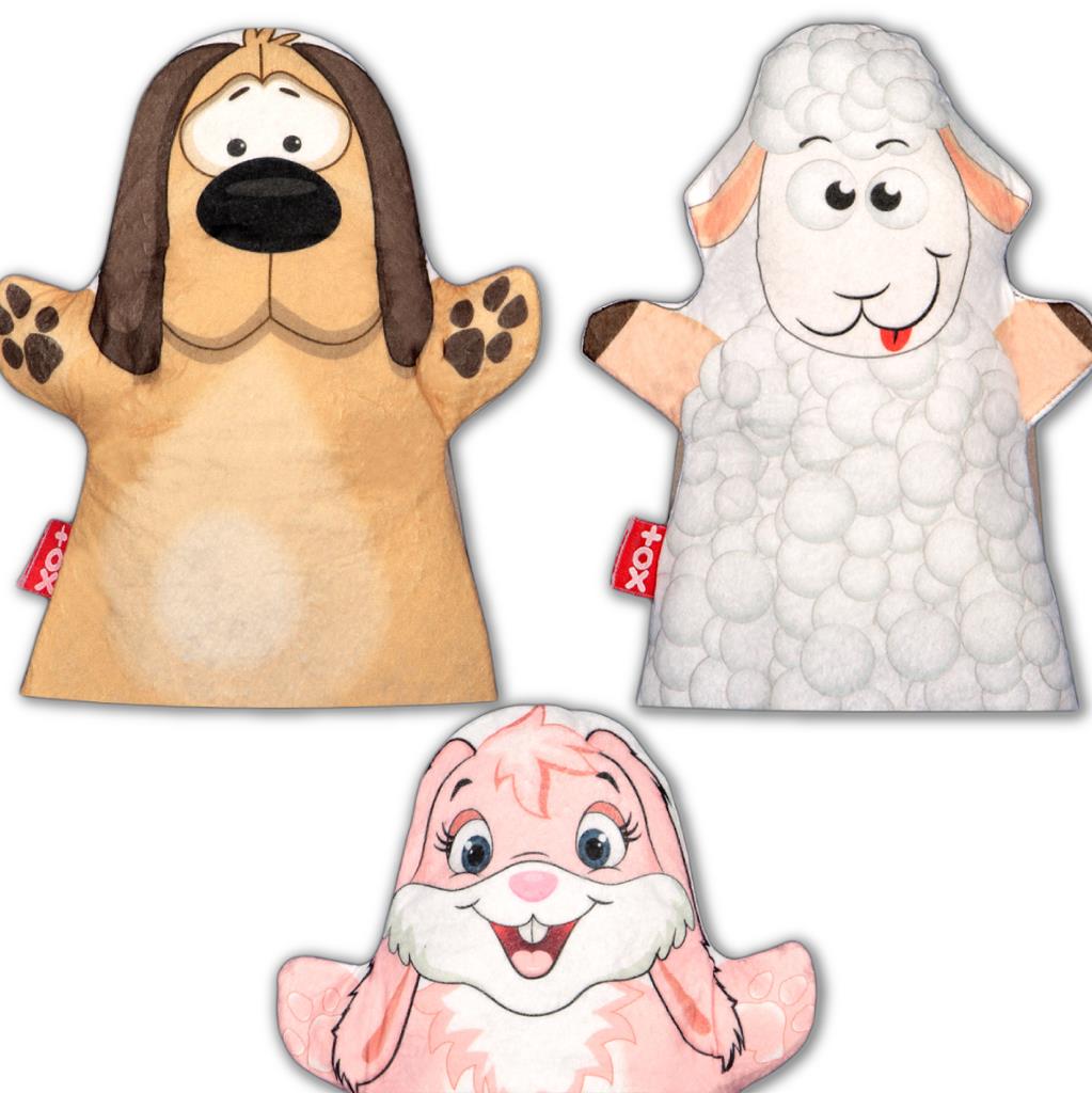 5 Piece Pets Friends Hand Puppet Set , Educational Toy