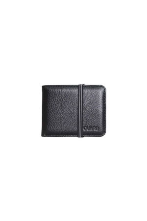 Rubberized Sport Genuine Leather Black Wallet