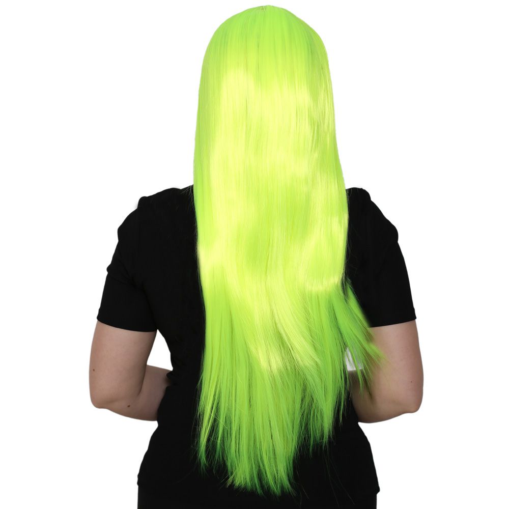 Kanekalon Fiber Synthetic Wig with Long Bangs / Neon Yellow