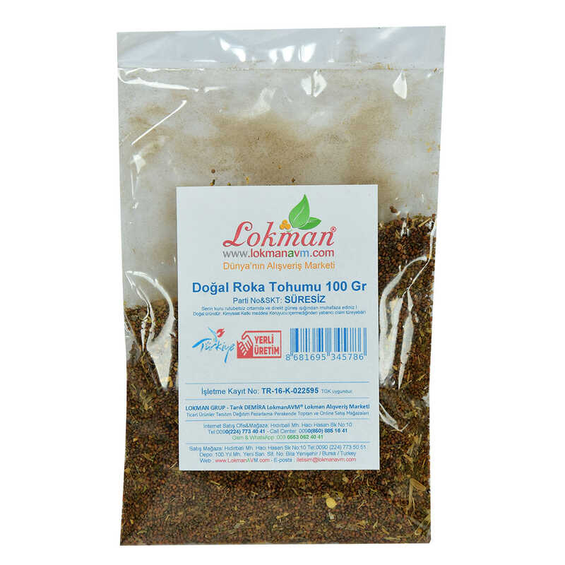 Natural Arugula Seeds 100 Gr Package