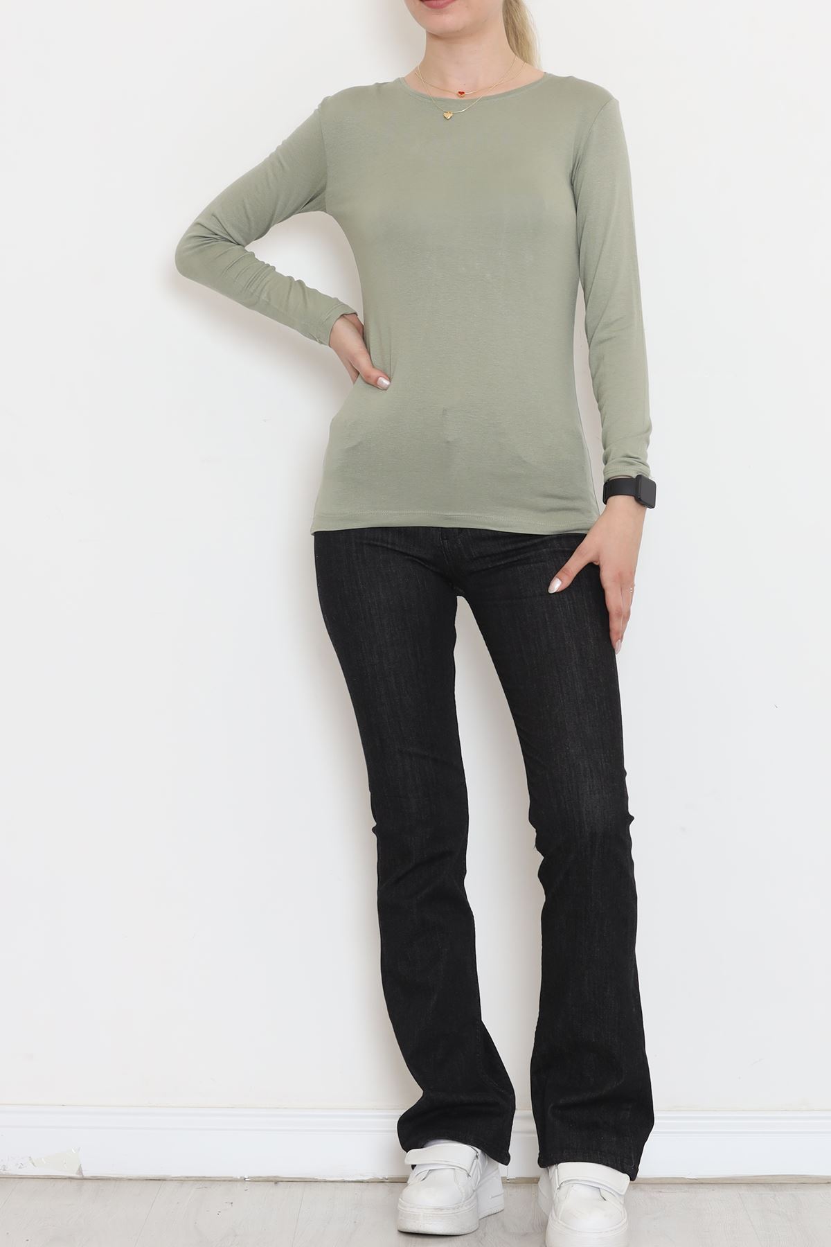 Long Sleeve Viscose Body Olive