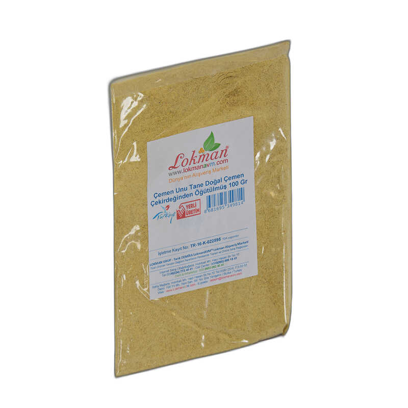 Fenugreek Flour Grain Ground from Natural Fenugreek Seed 100 Gr Package