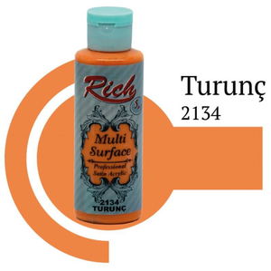 Rich Multi Surface 2134 Orange Acrylic Paint 120 cc