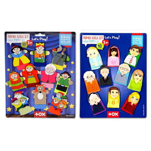 2 Sets - 20 Pieces Fairy Tale Heroes and Family Members Finger Puppets