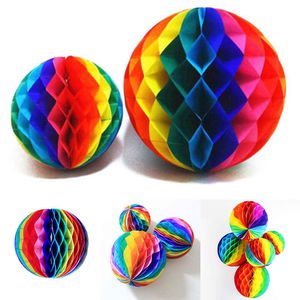 Rainbow Colorful 30 cm Colorful Paper Ornament Lantern 1 Piece