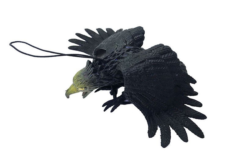 Black Color Soft Plastic Joke Eagle Bat Keychain Joke Material